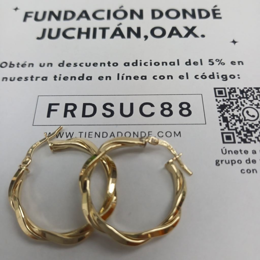 ARRACADAS ORO 14K 2 (NUEVO)