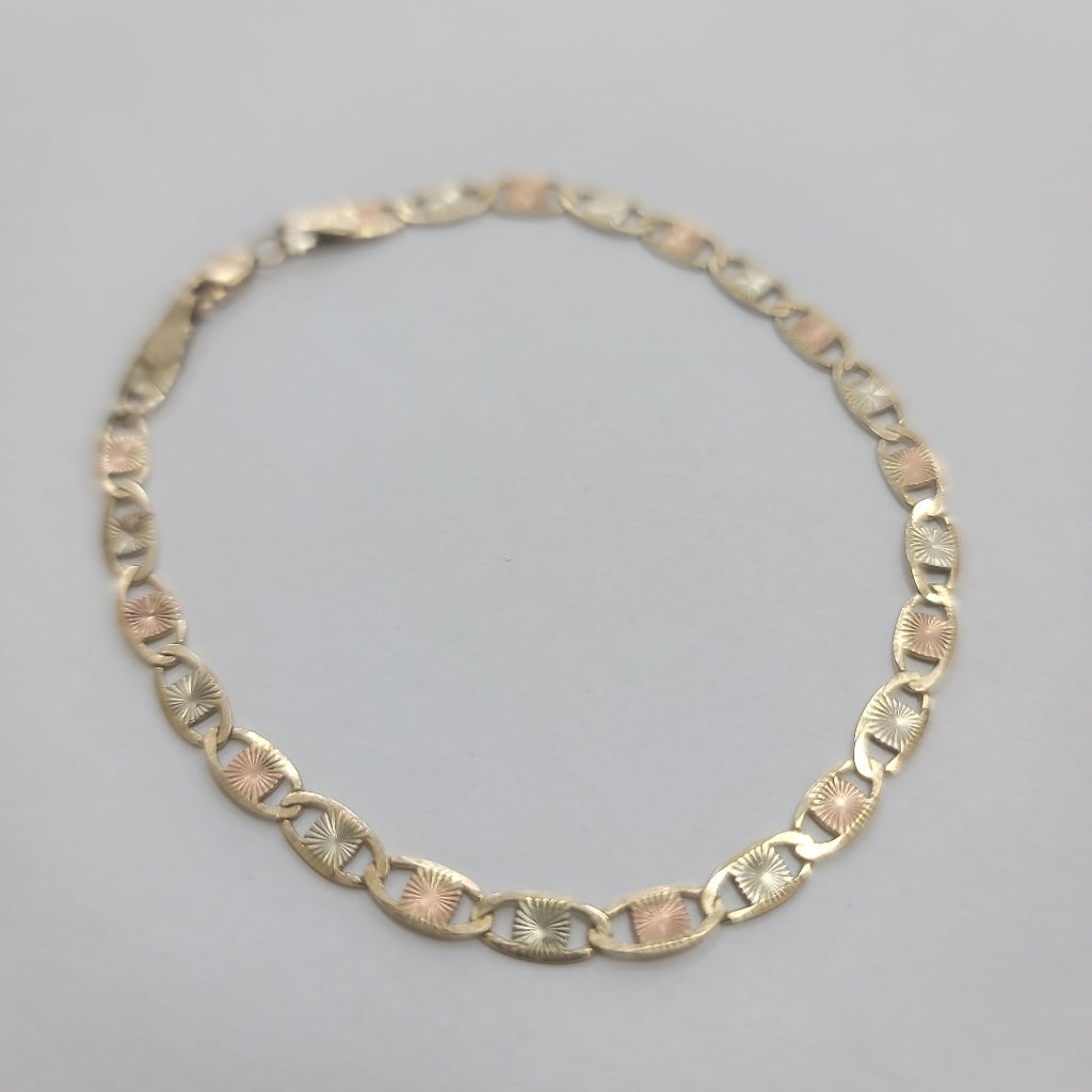 PULSERA ORO COMBINADO 10 K 3.7 GRMS (SEMINUEVO)