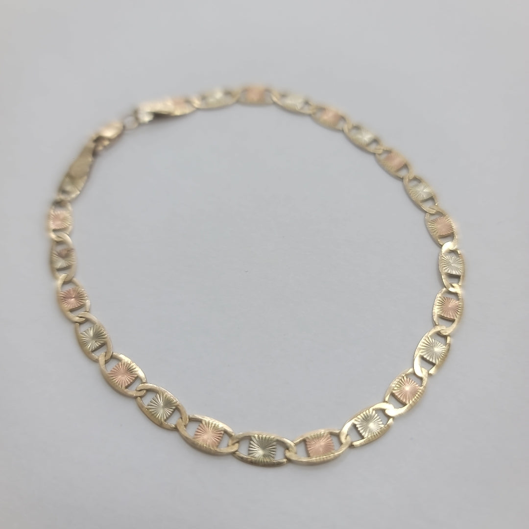 PULSERA ORO COMBINADO 10 K 3.7 GRMS (SEMINUEVO)