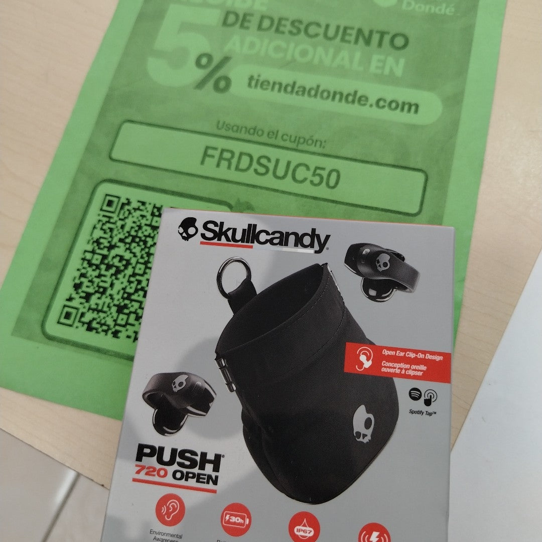AUDIFONOS SKULLCANDY PUSH 720 OPEN INALAMBRICO OPEN EAR (SEMINUEVO)