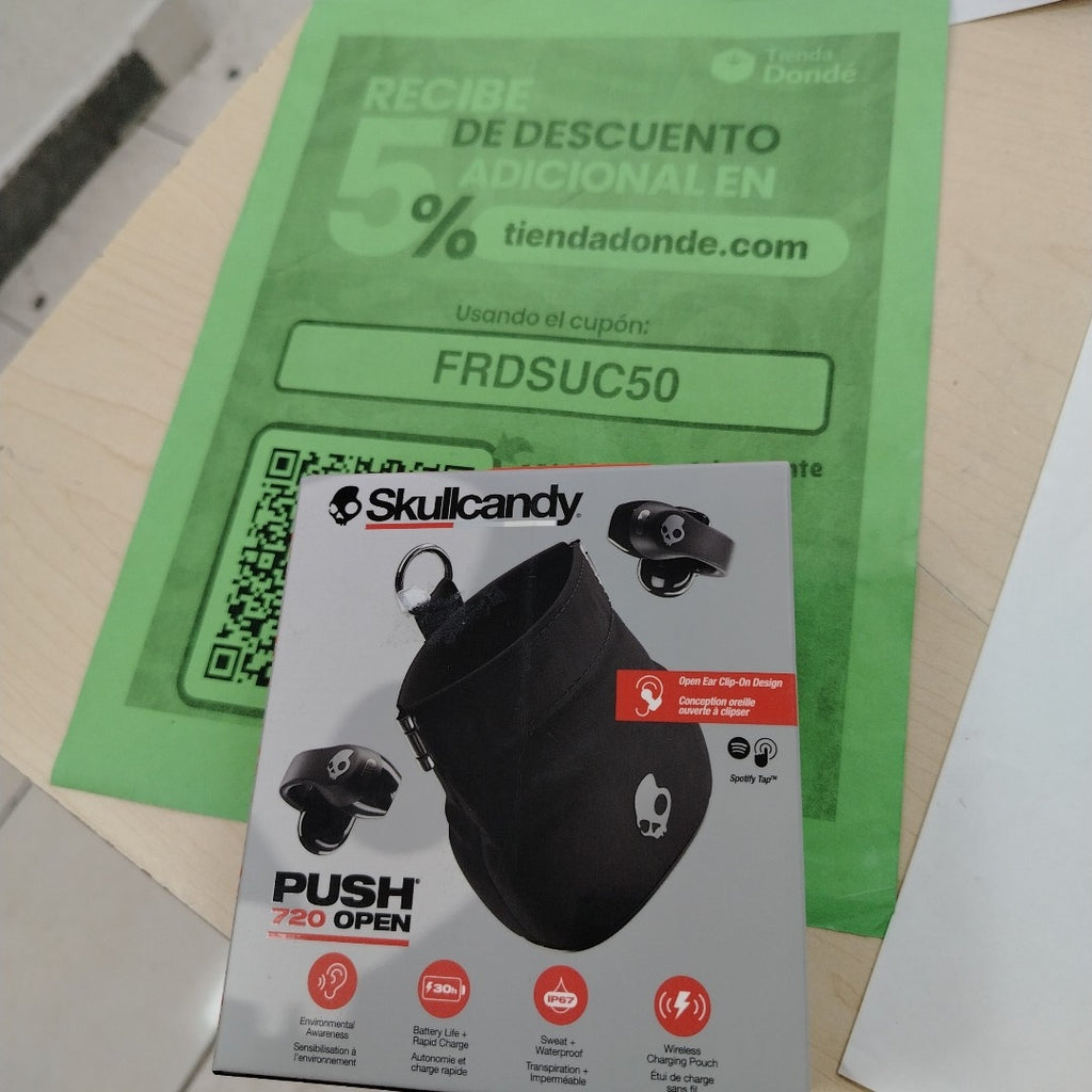 AUDIFONOS SKULLCANDY PUSH 720 OPEN INALAMBRICO OPEN EAR (SEMINUEVO)