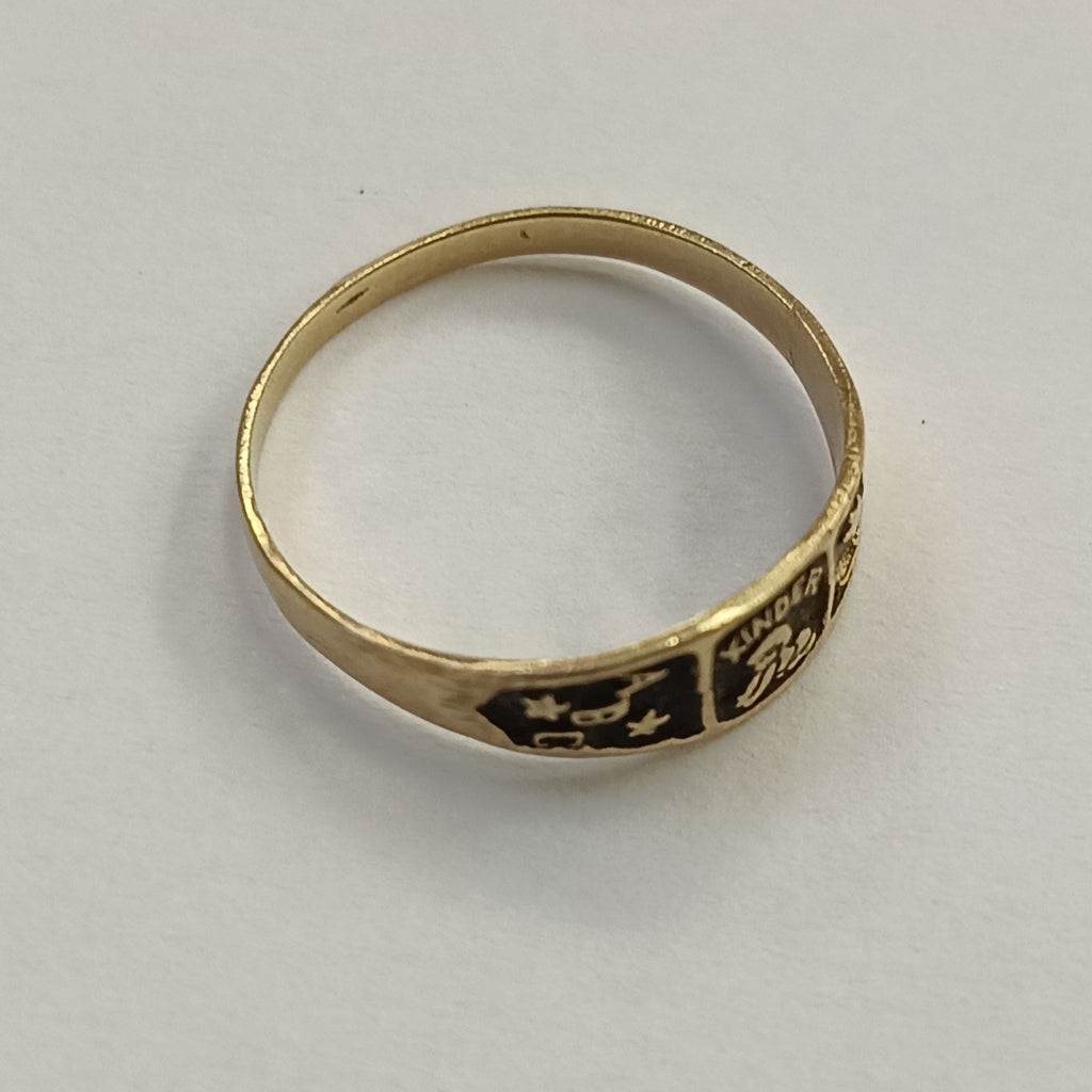 ANILLO DE GRADUACIÓN ORO 10 K 1,01 GRMS (SEMINUEVO)