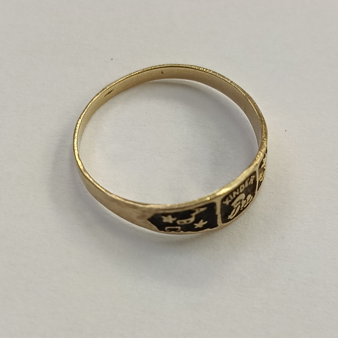 ANILLO DE GRADUACIÓN ORO 10 K 1,01 GRMS (SEMINUEVO)