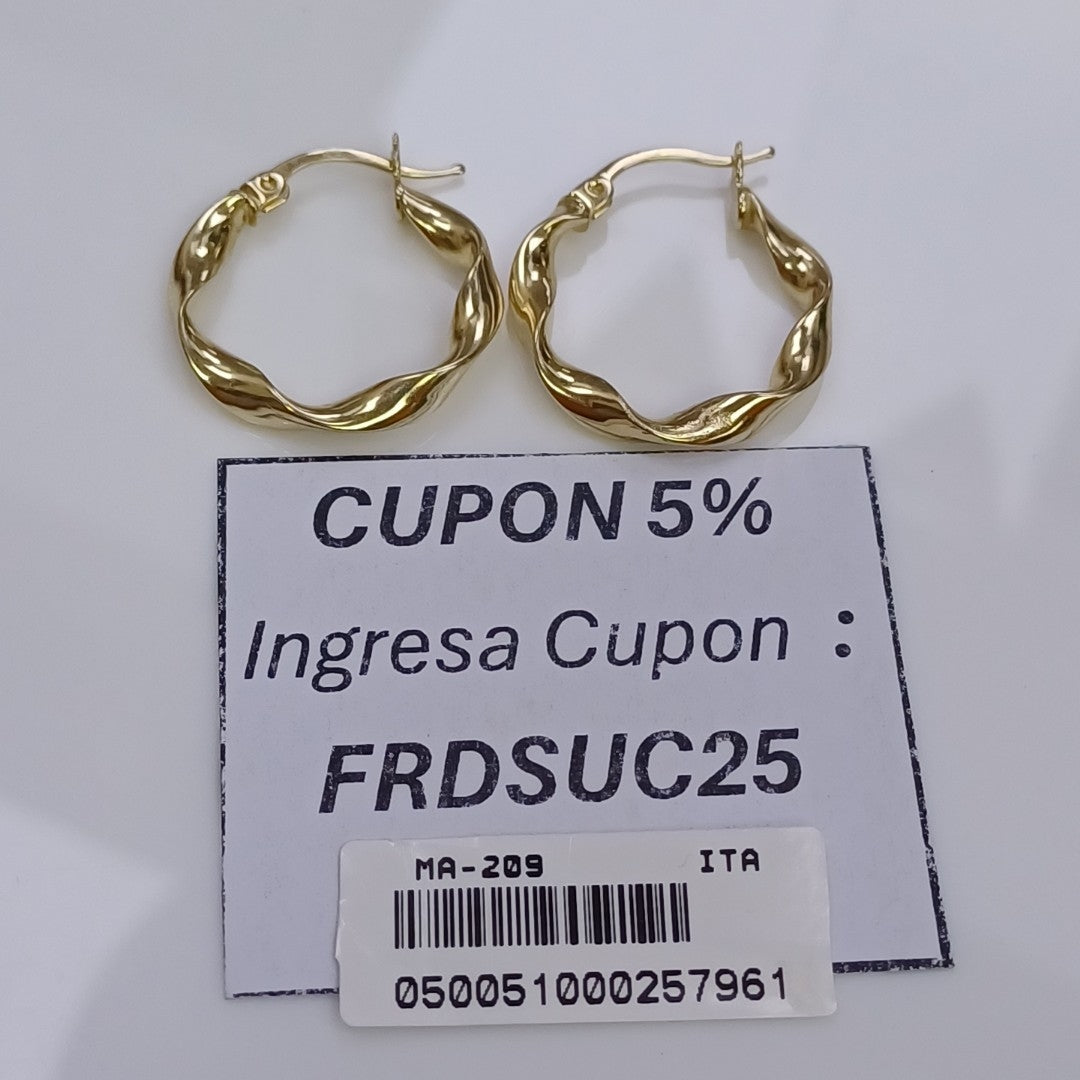 ARRACADAS ORO 14K 1.5 (NUEVO)