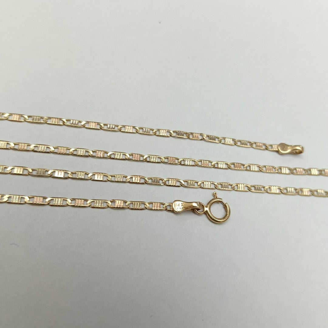 CADENA ORO COMBINADO 14 K 2,40 GRMS (SEMINUEVO)