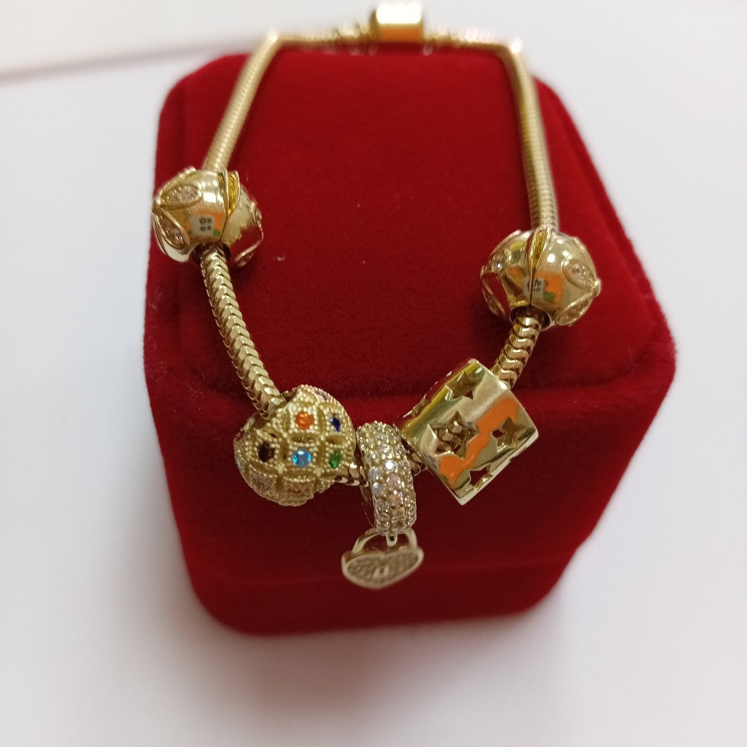 PULSERA CHARM ORO 14K 16.1 (NUEVO)