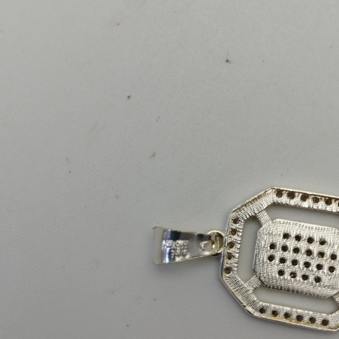DIJE C/CIRCONIAS PLATA .925 3.4 GR (NUEVO)