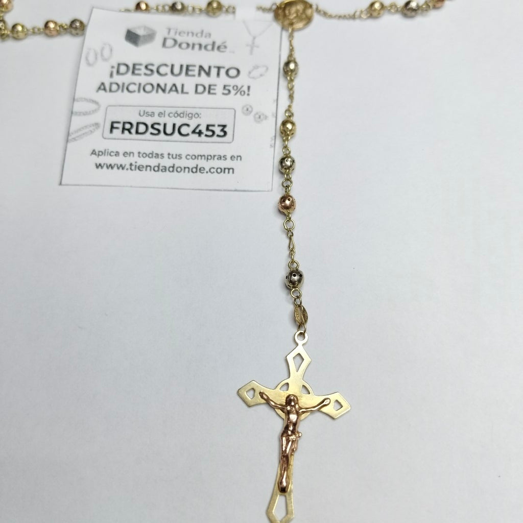 ROSARIO ORO COMBINADO 14 K 15 GRMS (SEMINUEVO)