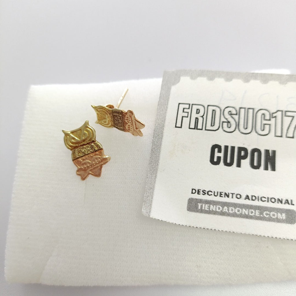 BROQUELES PAR ORO COMBINADO 14 K 1.4 GRMS (SEMINUEVO)