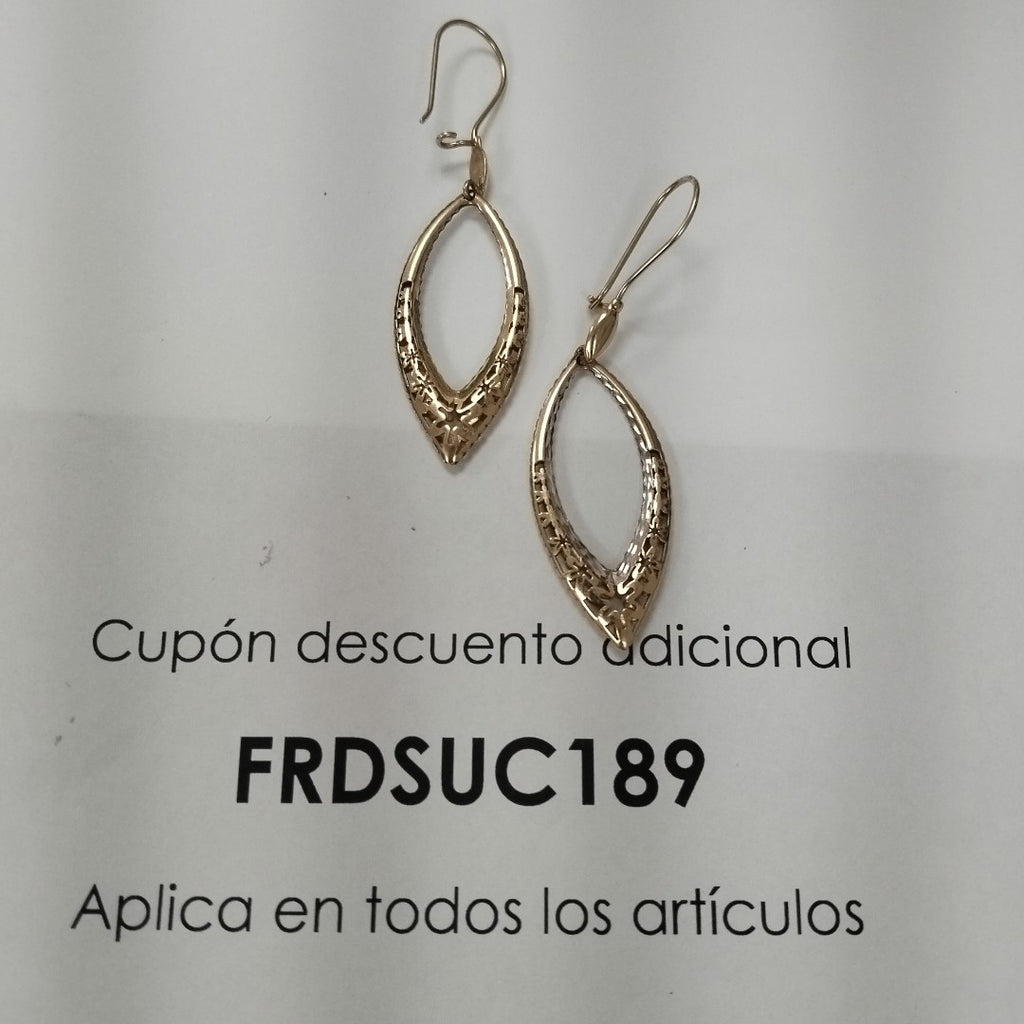 ARETES PAR ORO 14 K 3.4 GRMS (SEMINUEVO)