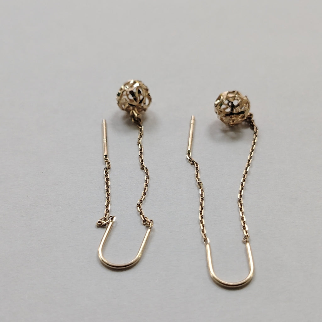 BROQUELES ORO 14K 1.7 (NUEVO)