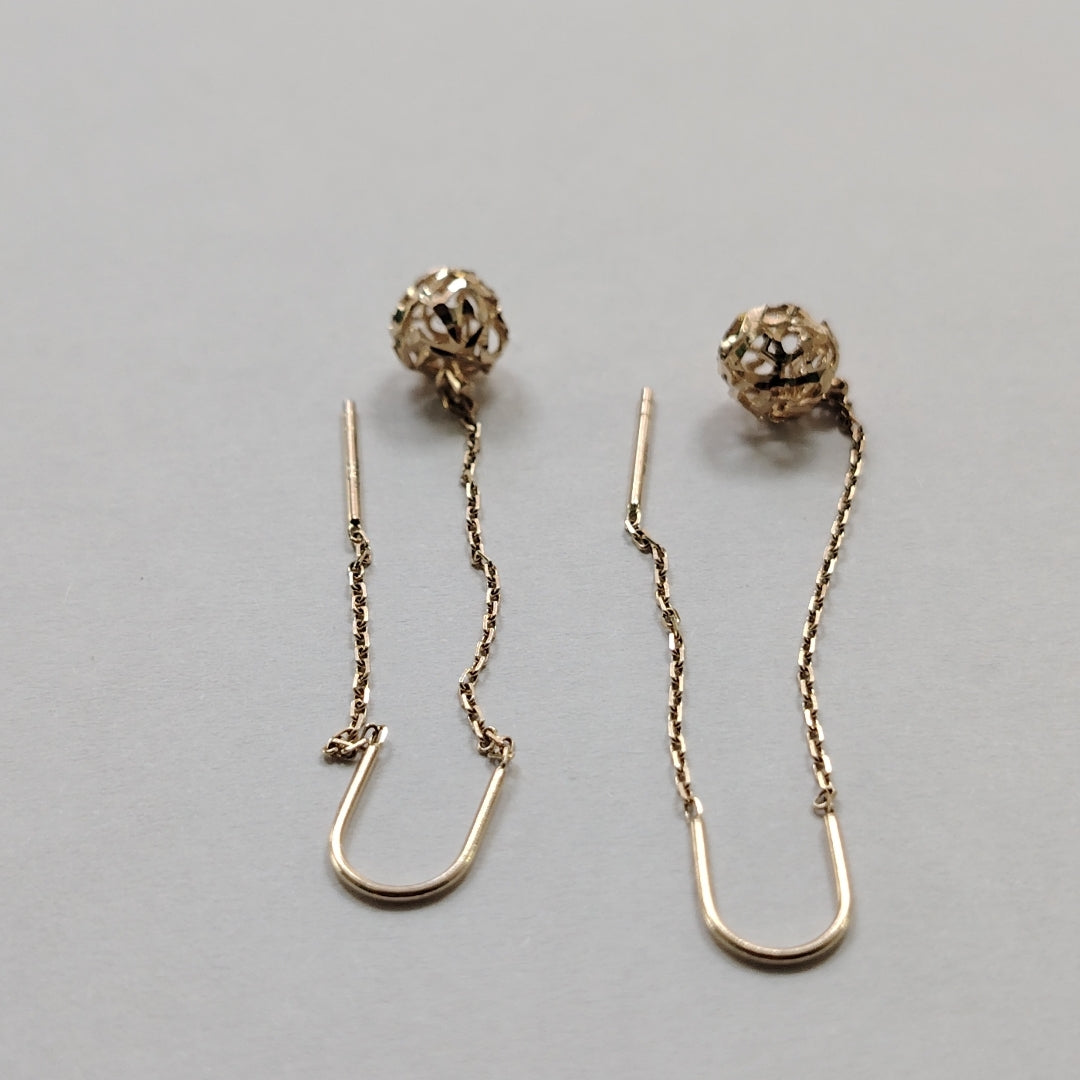 BROQUELES ORO 14K 1.7 (NUEVO)