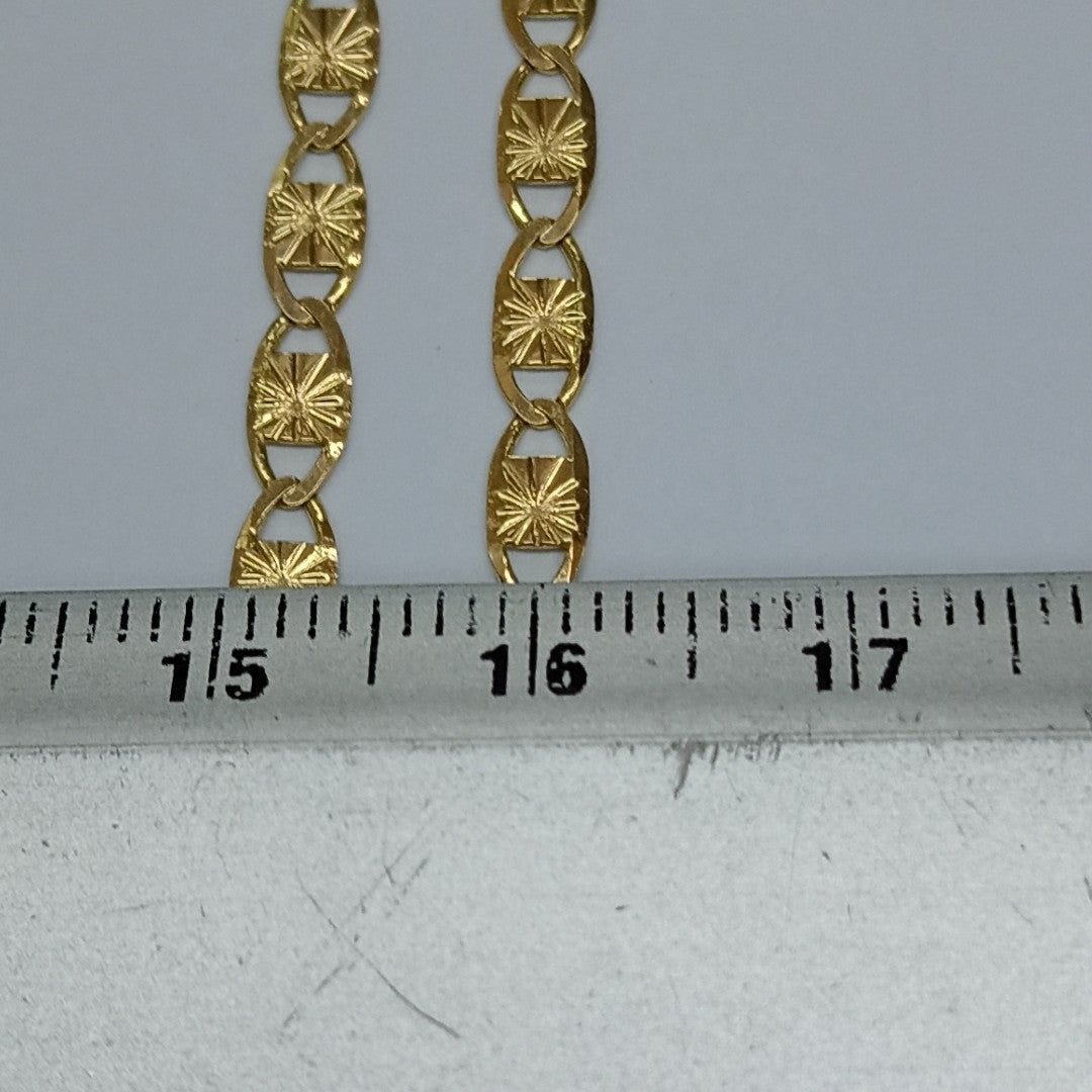 CADENAS TEJIDO GUCHI ORO 14K 55 CM 7.2 GR (NUEVO)