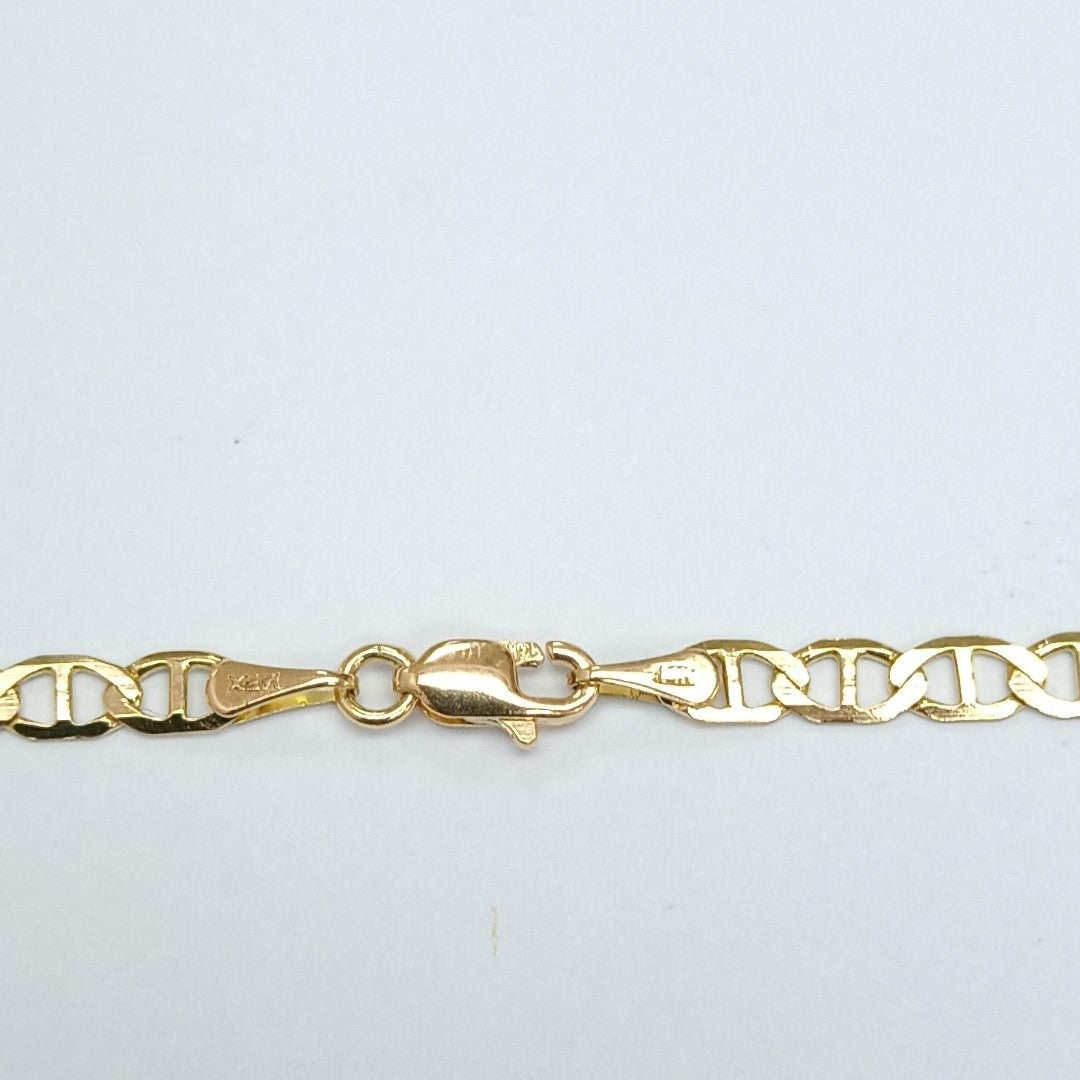CADENAS TEJIDO MARINERA ORO 14K 55 CM 7.8 GR (NUEVO)