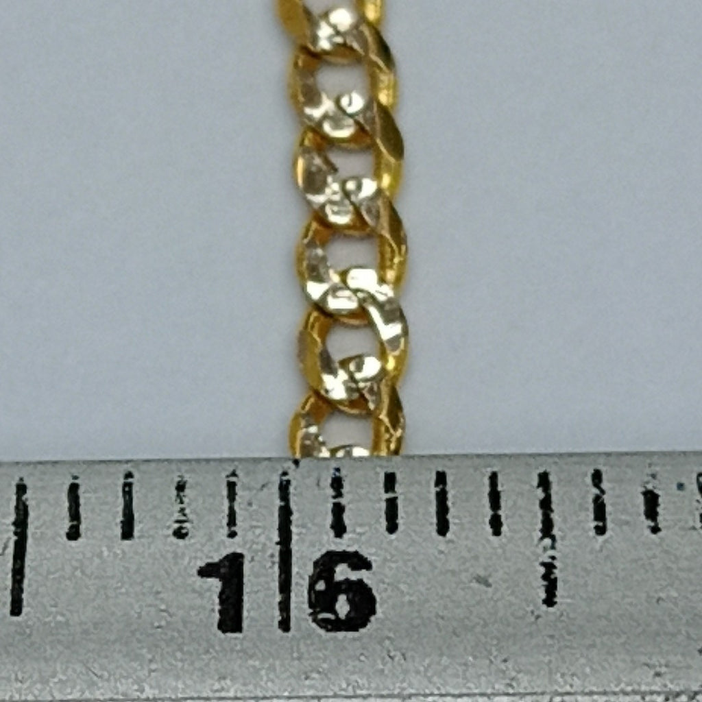 PULSERAS BARBADA DIAMANTADA ORO 14K 18 CM 2.2 GR (NUEVO)