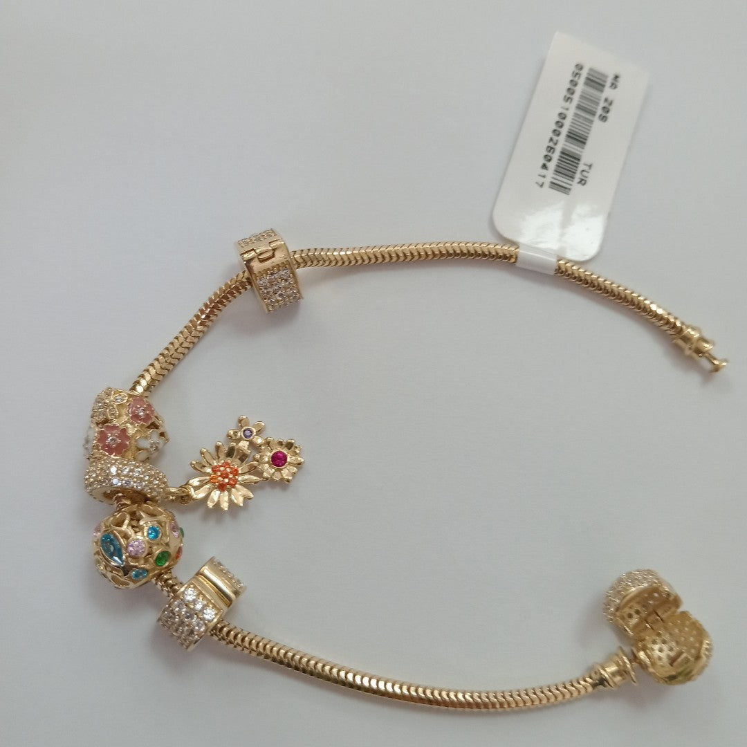 PULSERA CHARM ORO 14K 16.2 (NUEVO)