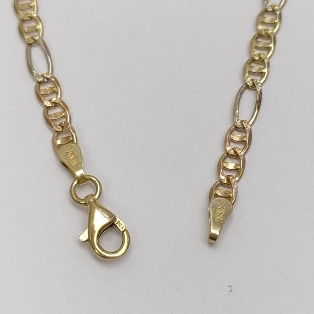 CADENA ORO COMBINADO 14 K 8 GRMS (SEMINUEVO)