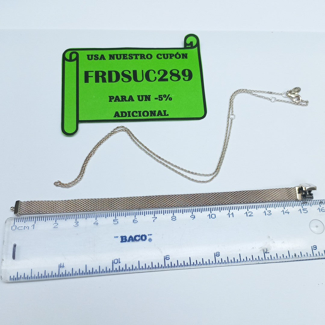 CADENA,PULSERA PLATA 12,10 GRMS (SEMINUEVO)