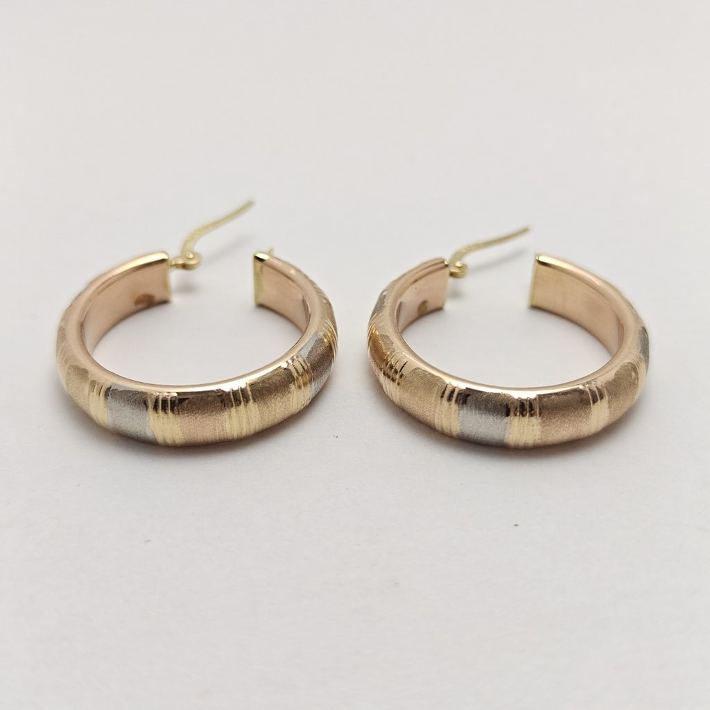 ARRACADAS PAR ORO COMBINADO 14 K 4.4 GRMS (SEMINUEVO)