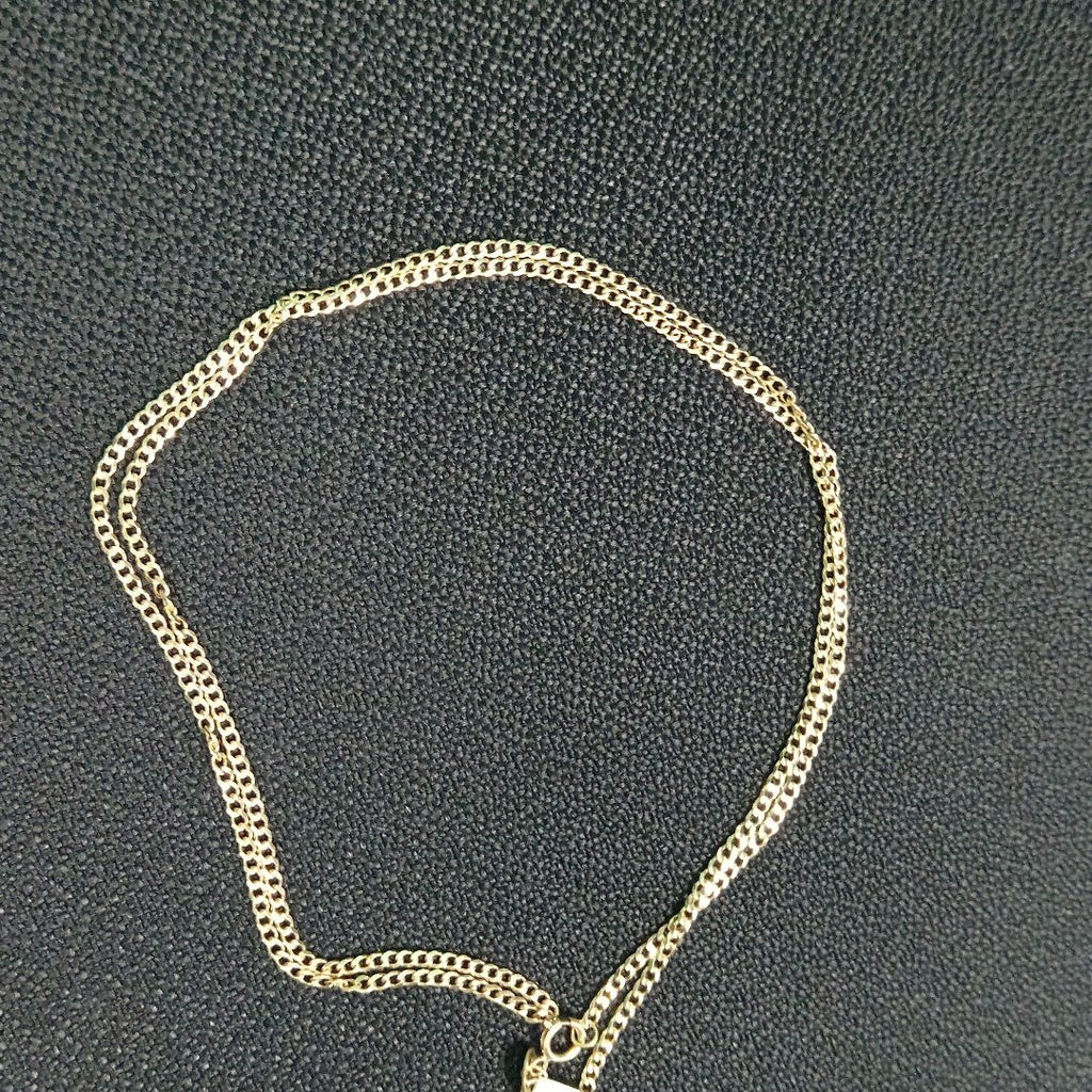CADENAS TEJIDO BARBADA ORO 10K 55 CM 3.8 GR (NUEVO)