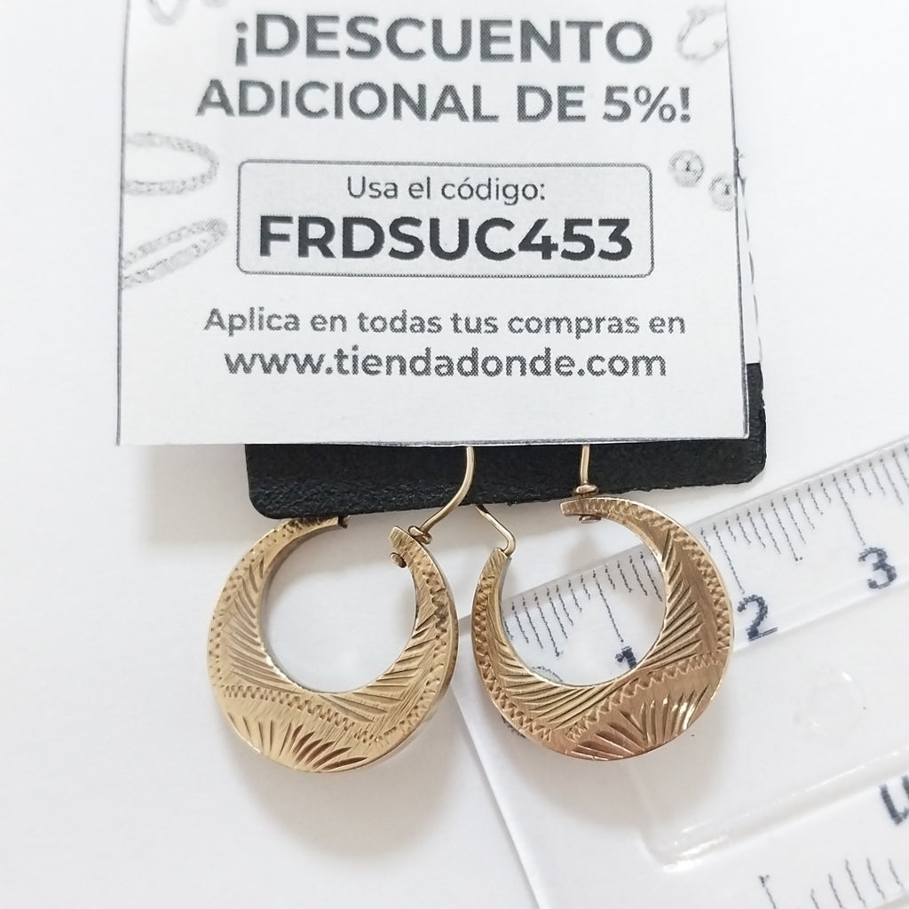 ARETES PAR ORO 8 K 2,30 GRMS (SEMINUEVO)