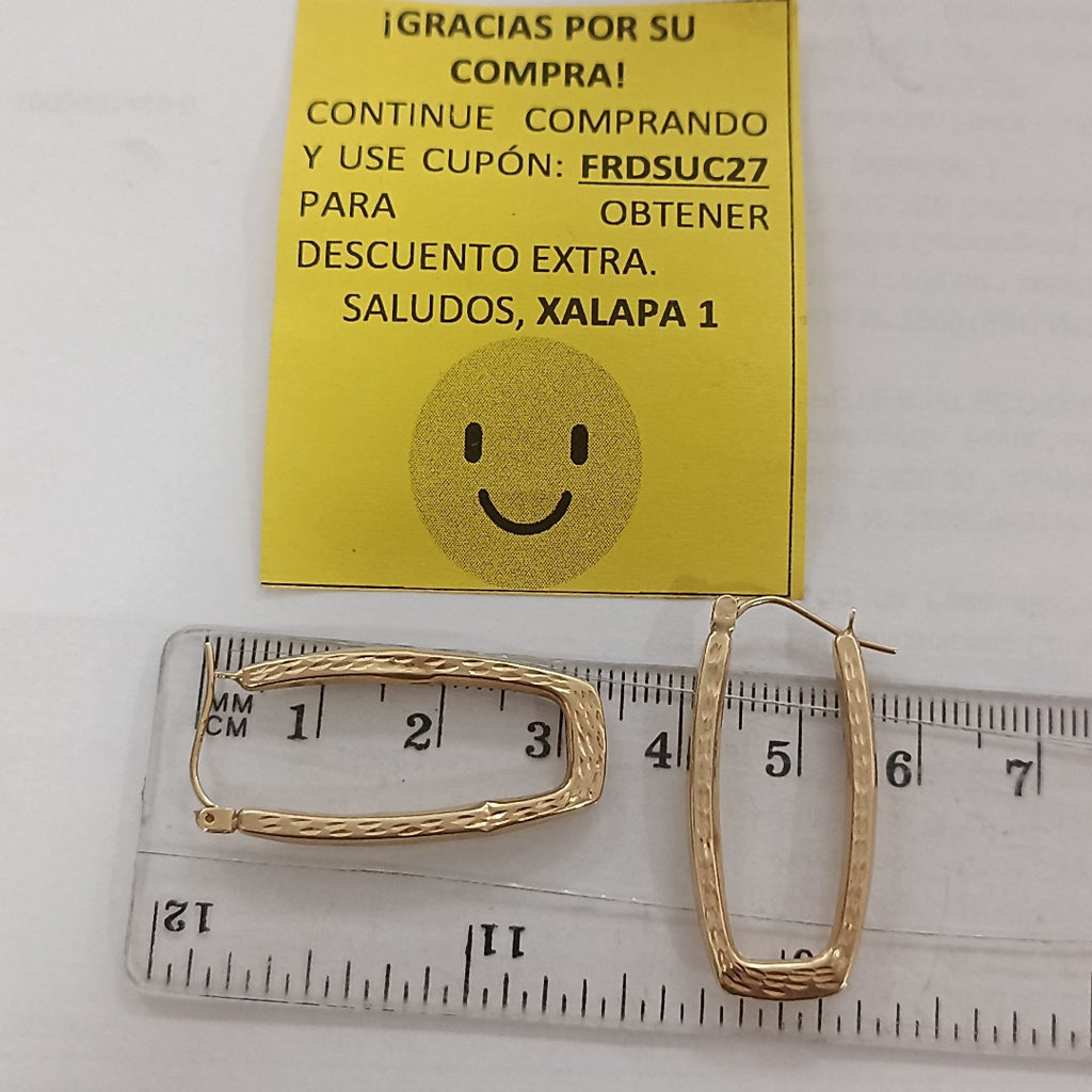 ARRACADAS PAR ORO 14 K 2,00 GRMS (SEMINUEVO)