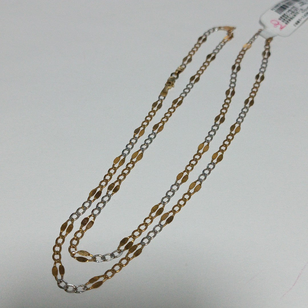 CADENA ORO COMBINADO 14 K 2,10 GRMS (SEMINUEVO)