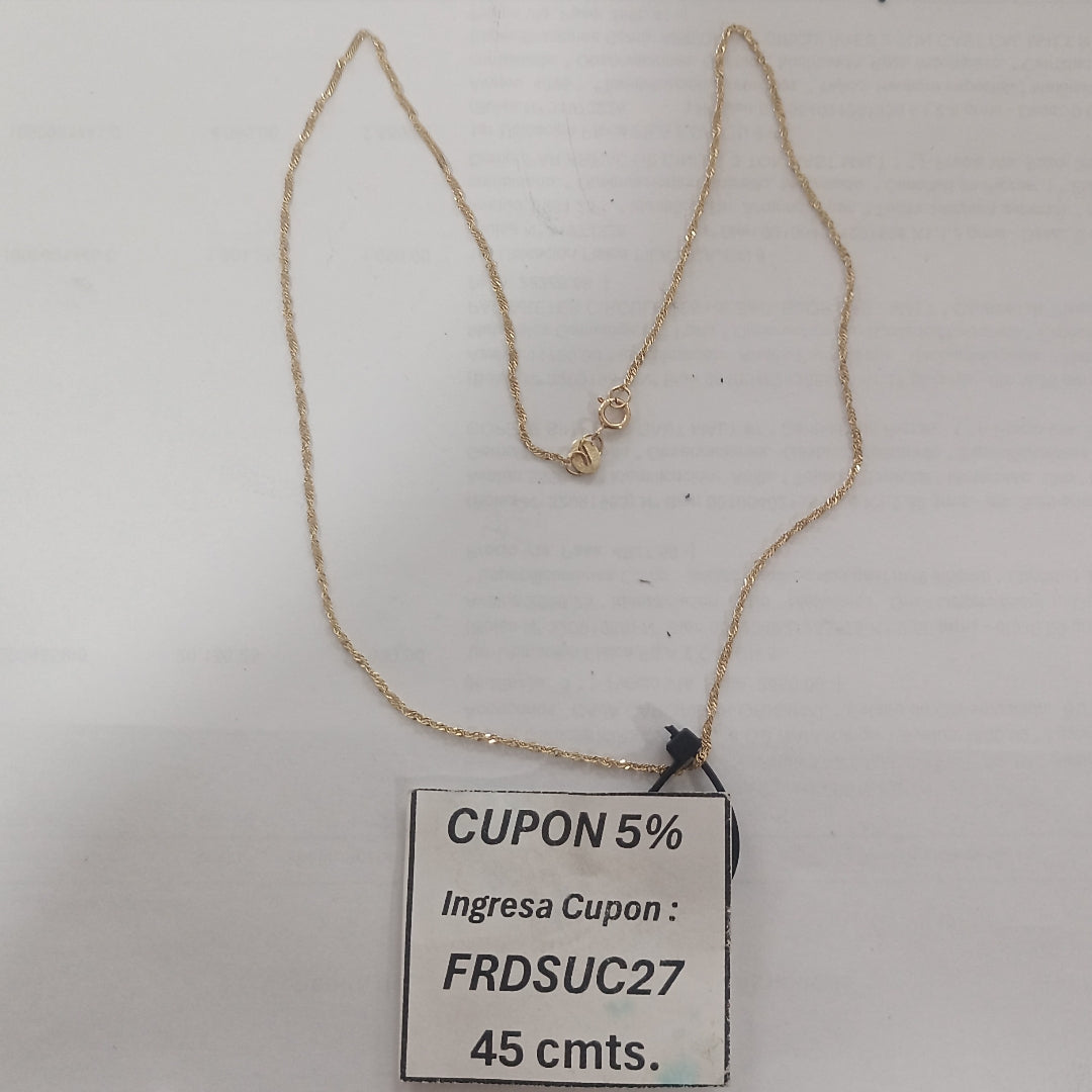 CADENA ORO 10 K 1.1 GRMS (SEMINUEVO)