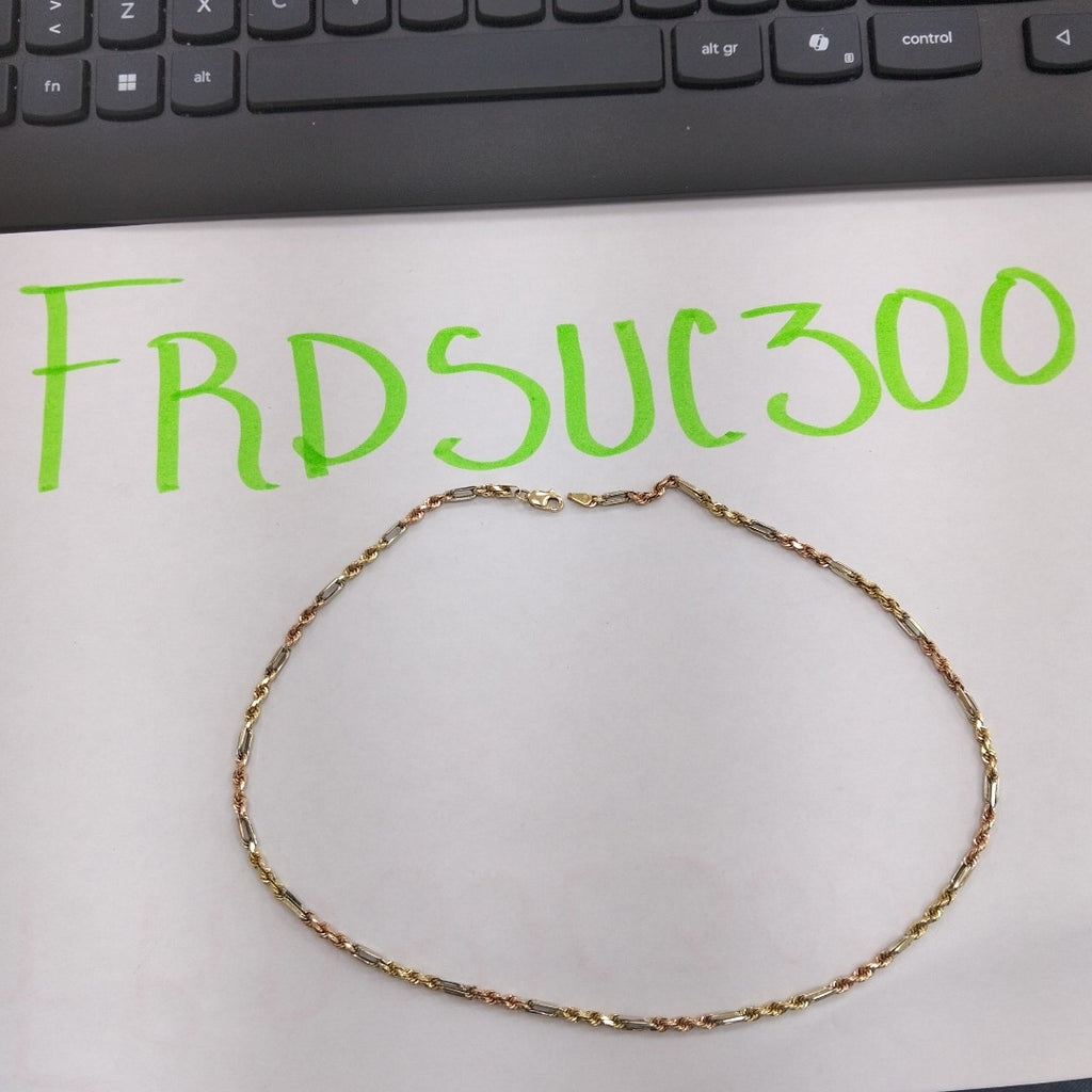 CADENA ORO, ORO COMBINADO 14 K 6.9 GRMS (SEMINUEVO)