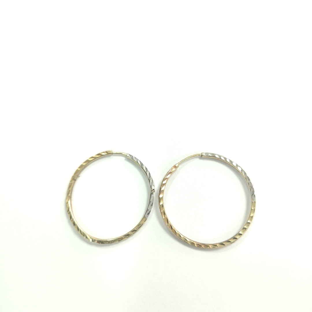 ARRACADAS PAR ORO,ORO COMBINADO 14 K 1,00 GRMS (SEMINUEVO)