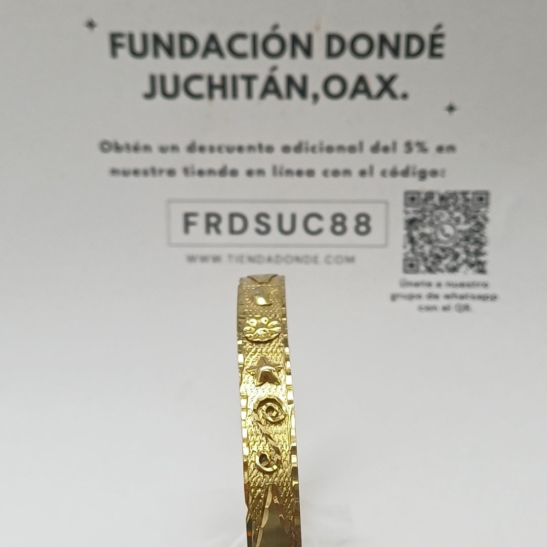PULSERA RIGIDA ORO 10 K 8,00 GRMS (SEMINUEVO)