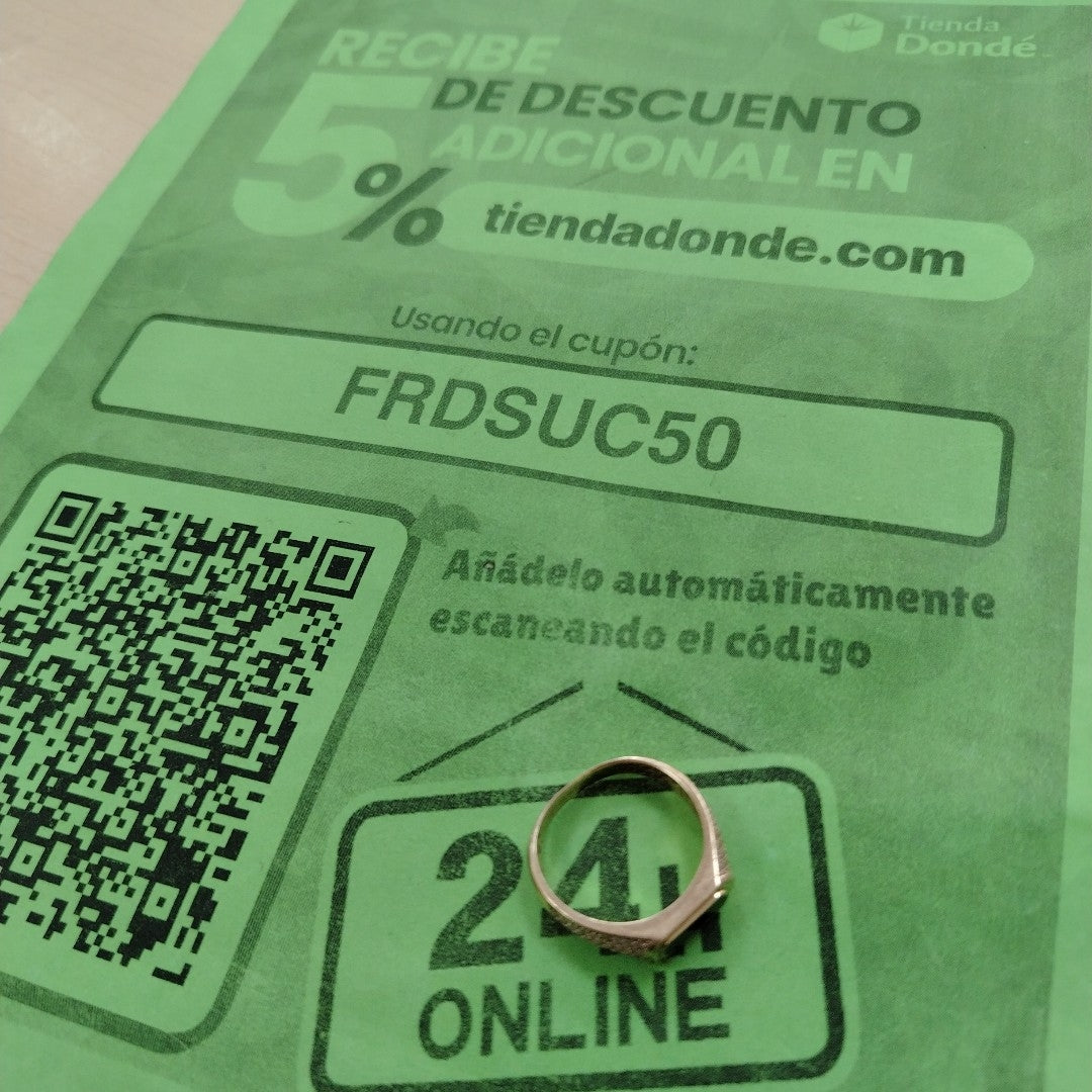 ANILLO ORO 10 K 4.6 GRMS (SEMINUEVO)