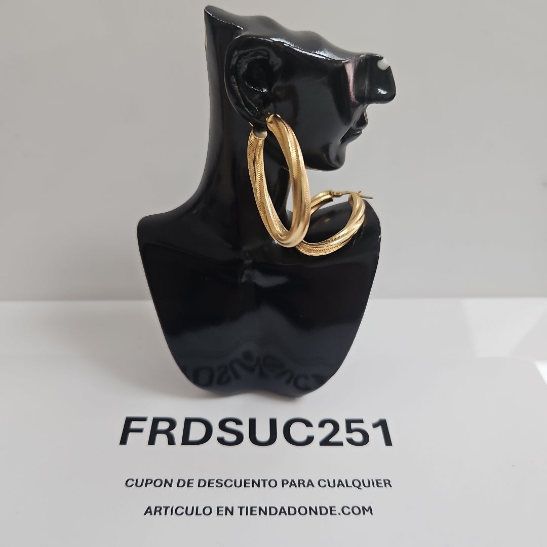 ARRACADAS PAR ORO 14 K 3,10 GRMS (SEMINUEVO)