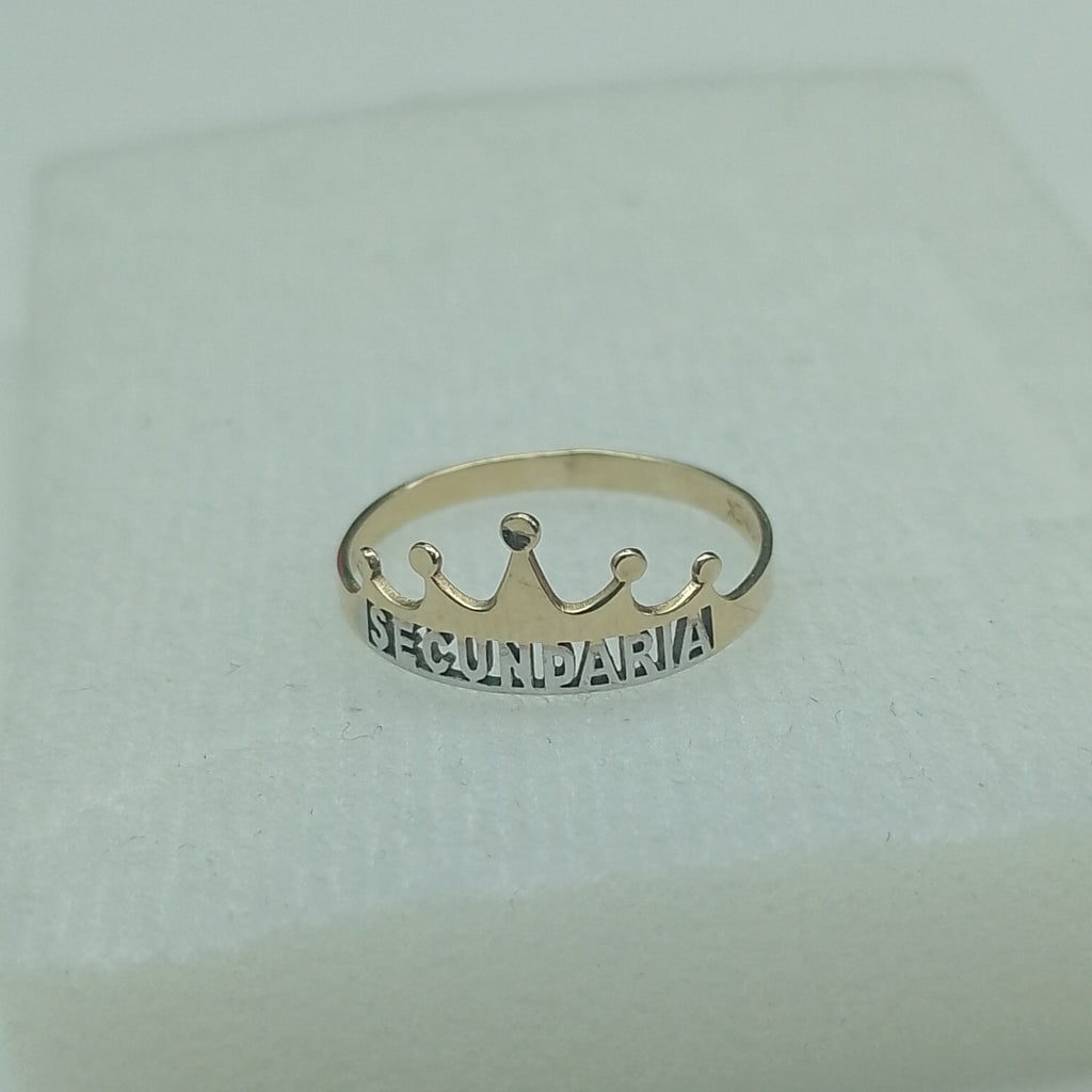 ANILLO DE GRADUACIÓN ORO,RODIADO 10 K 0,90 GRMS (SEMINUEVO)