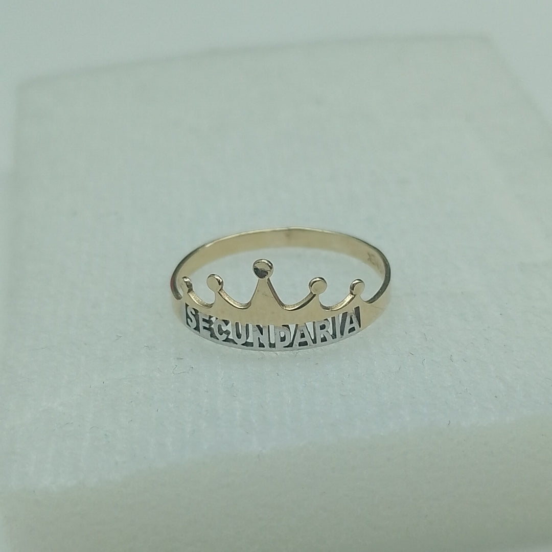 ANILLO DE GRADUACIÓN ORO,RODIADO 10 K 0,90 GRMS (SEMINUEVO)