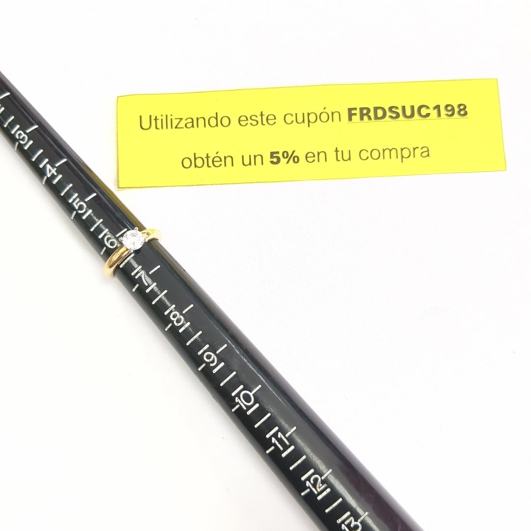 SOLITARIO ORO 18 K 5 GRMS (SEMINUEVO)