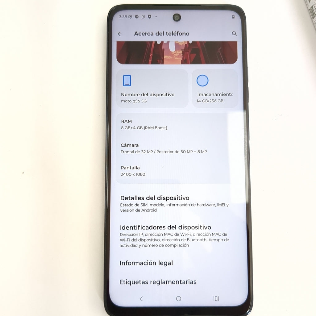CELULAR MOTOROLA MOTO G56 XT2529-2 (2025) 256 GB 12 GB RAM (SEMINUEVO)