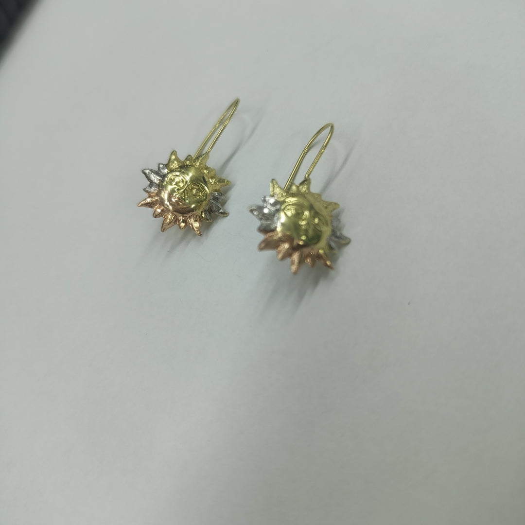 ARETES PAR ORO COMBINADO 10 K 0.9 GRMS (SEMINUEVO)