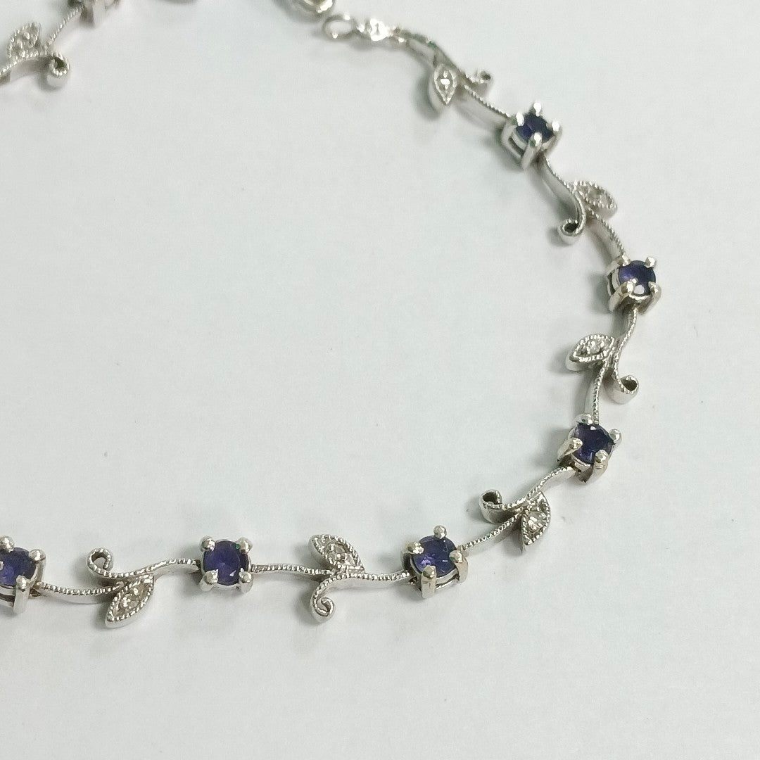 PULSERA ORO BLANCO 14 K 6.4 GRMS (SEMINUEVO)