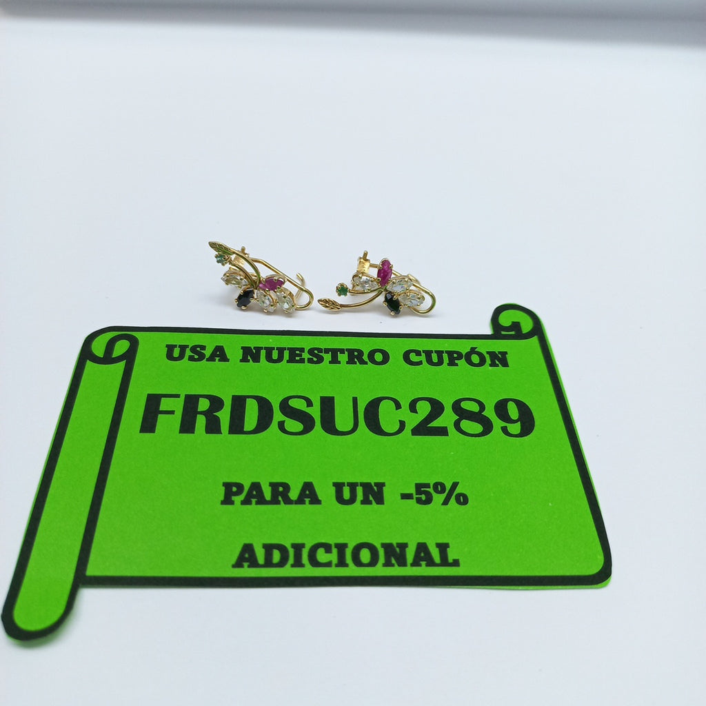 ARETES PAR ORO 14 K 3,00 GRMS (SEMINUEVO)