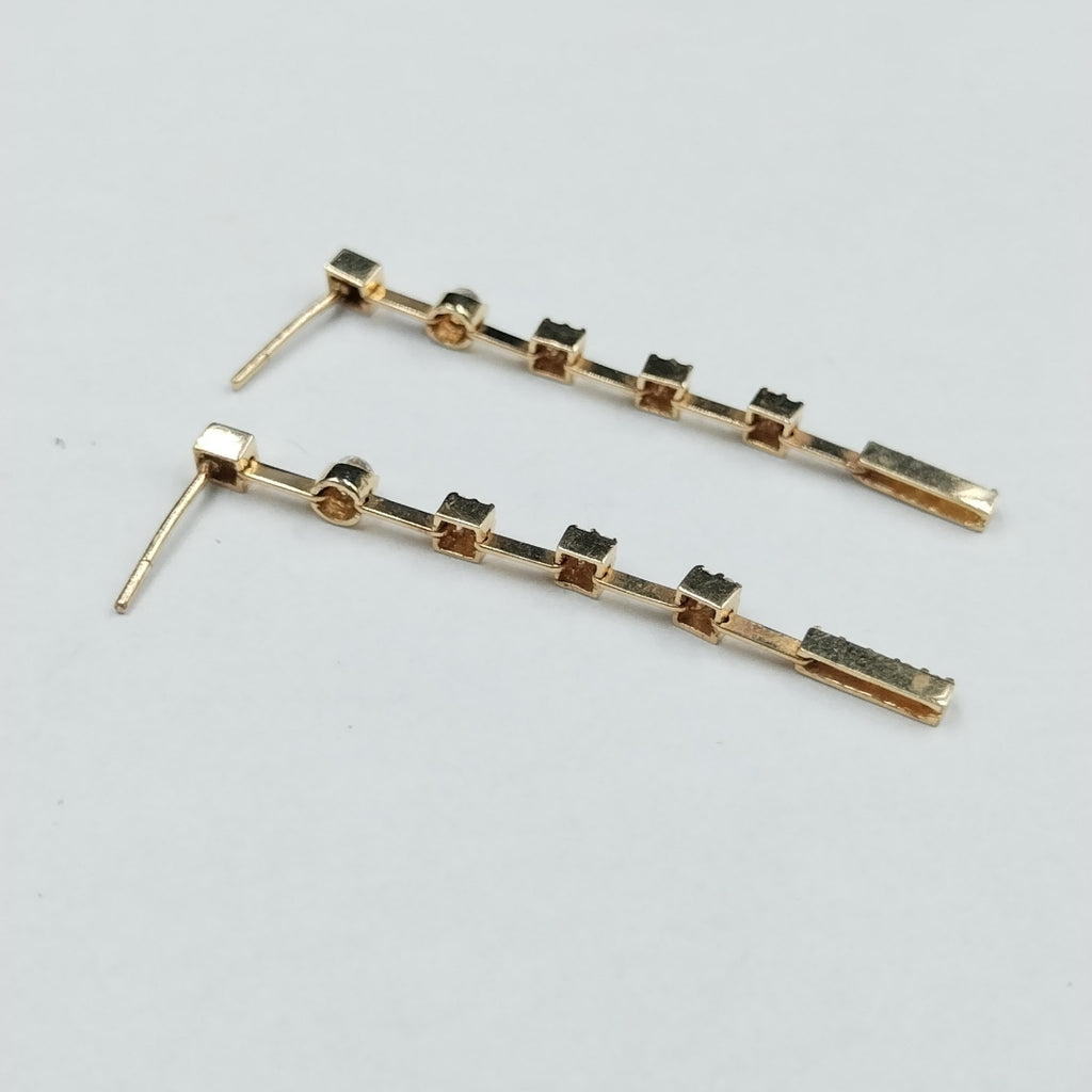 BROQUELES PAR ORO 14 K 2,70 GRMS (SEMINUEVO)