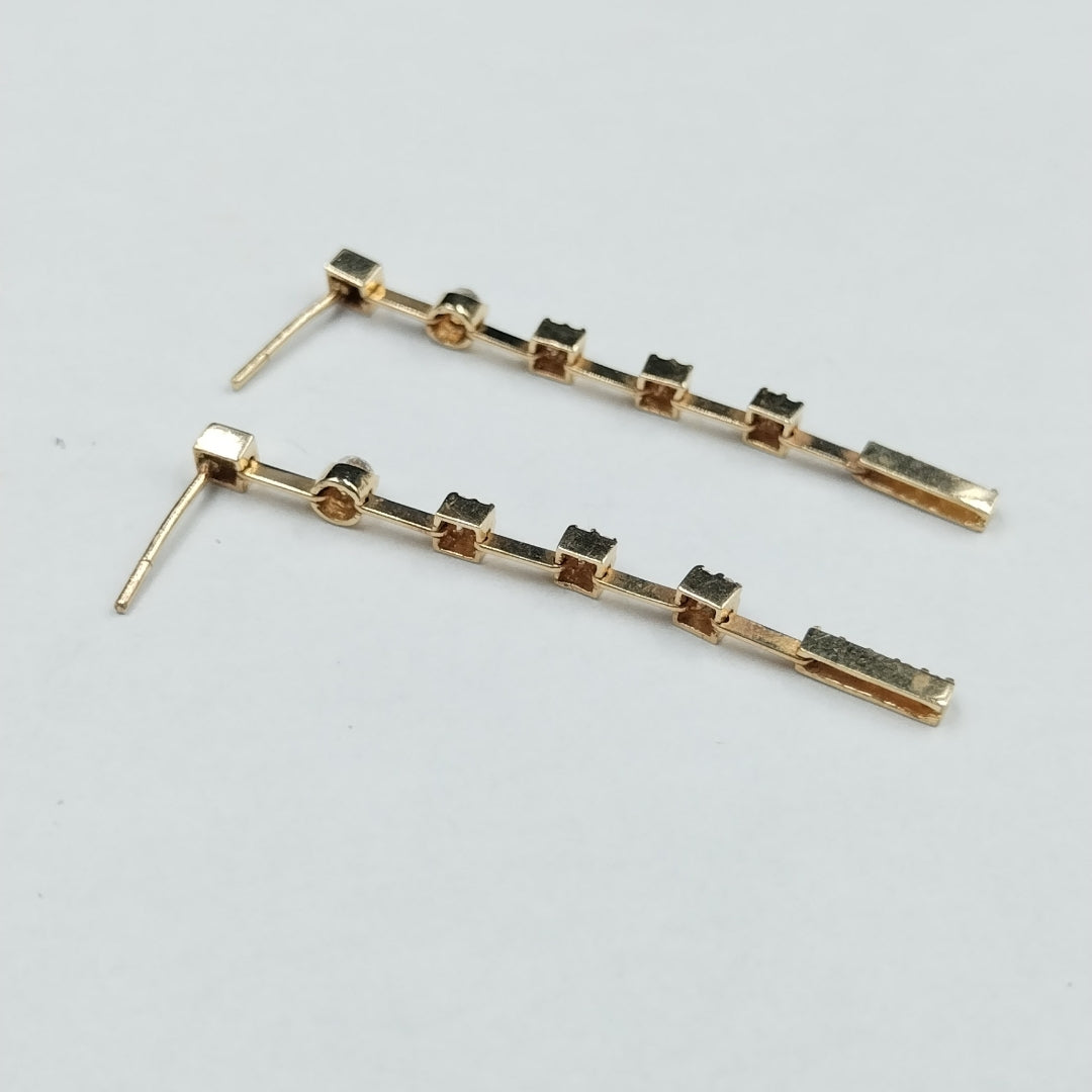 BROQUELES PAR ORO 14 K 2,70 GRMS (SEMINUEVO)