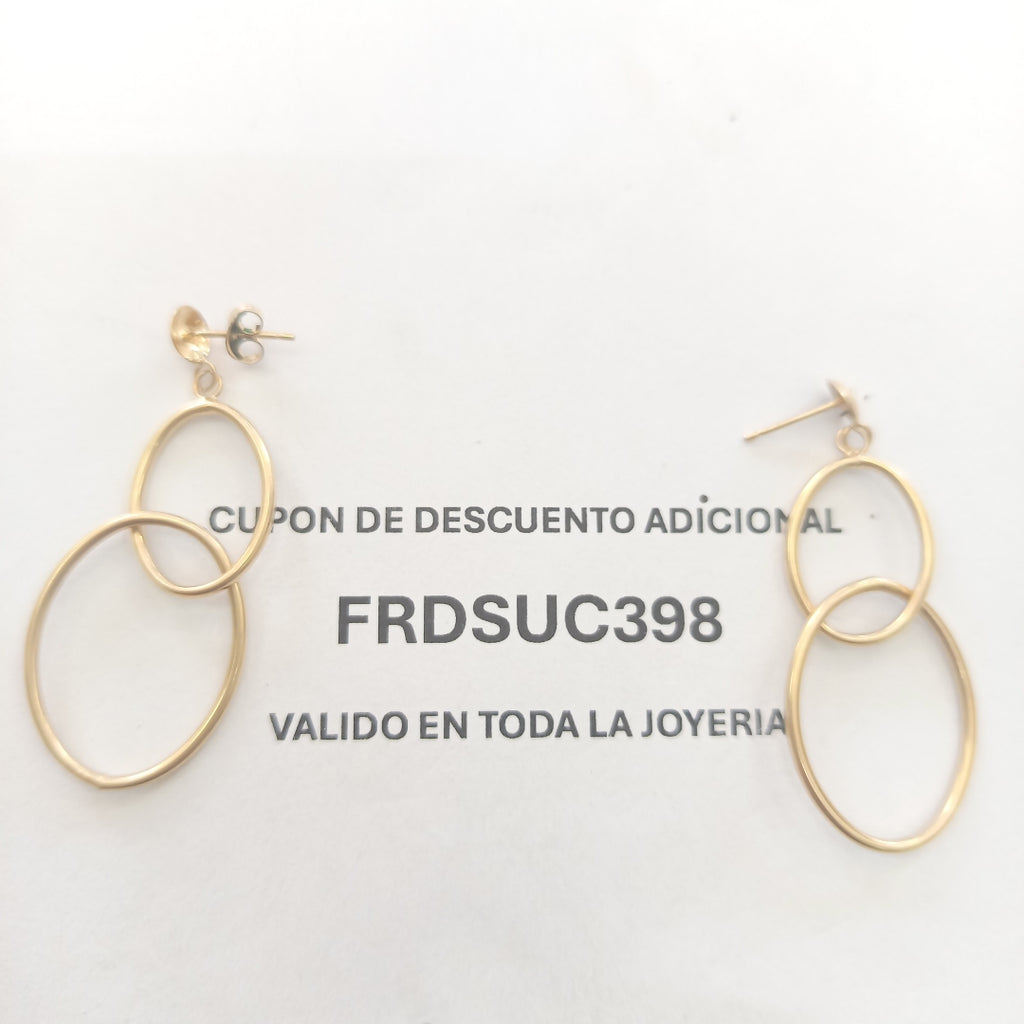 ARETES PAR ORO 14 K 2 GRMS (SEMINUEVO)