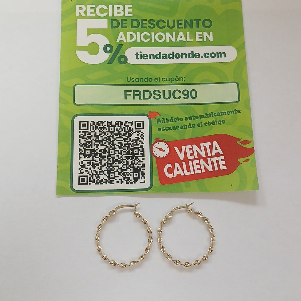 ARRACADAS ORO 14K 1.5 (NUEVO)