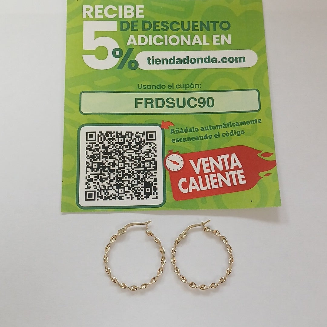 ARRACADAS ORO 14K 1.5 (NUEVO)