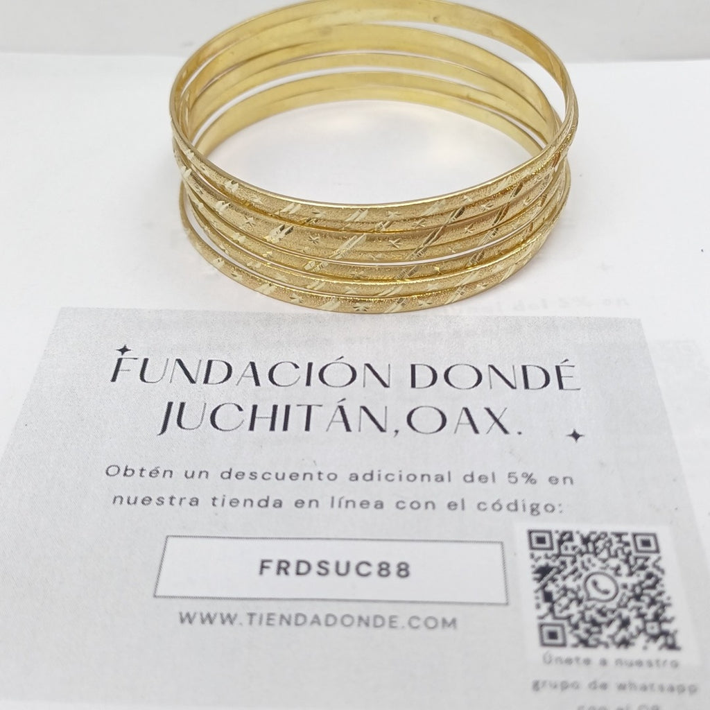 SEMANARIO DE PULSERAS ORO 14 K 44.2 GRMS (SEMINUEVO)