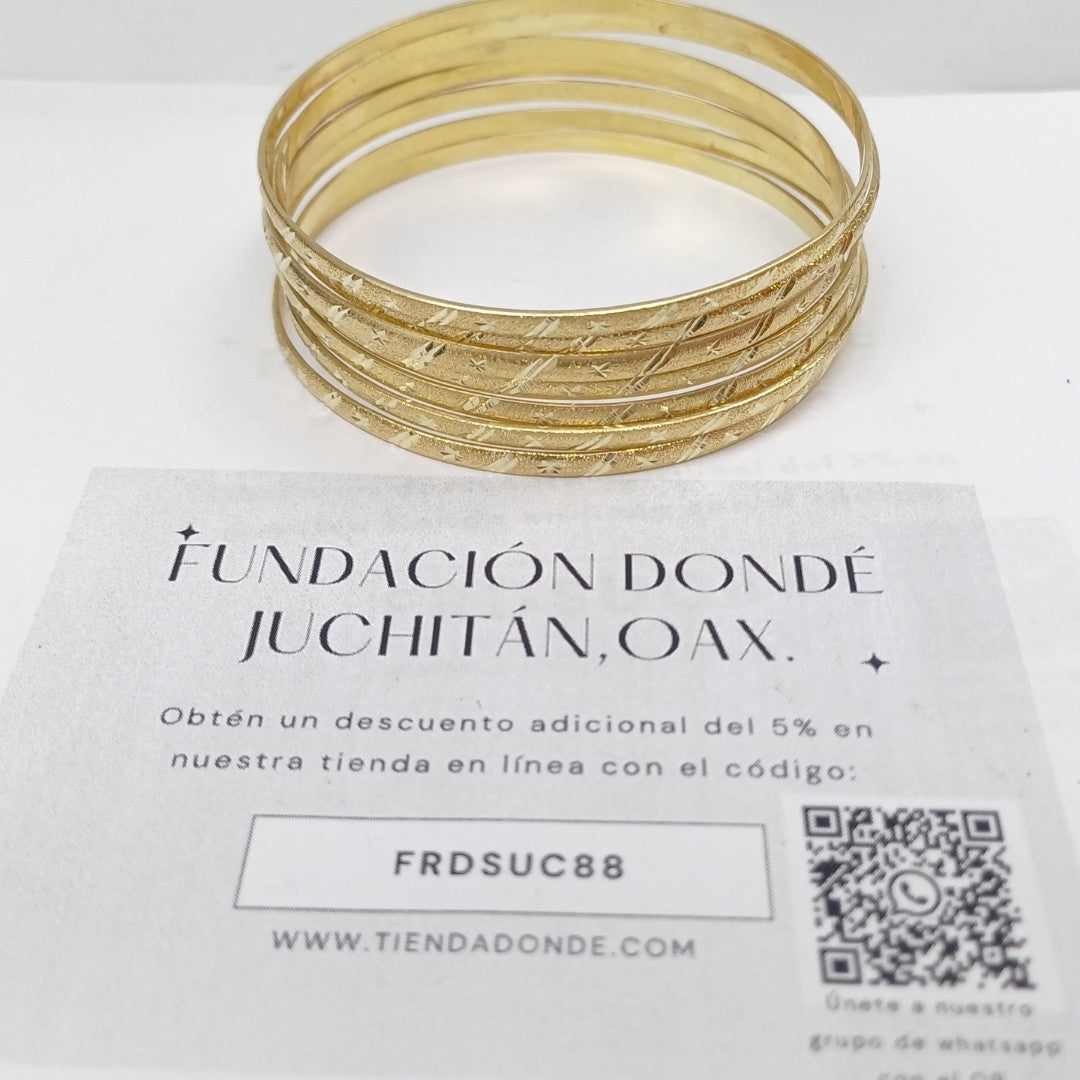 SEMANARIO DE PULSERAS ORO 14 K 44.2 GRMS (SEMINUEVO)