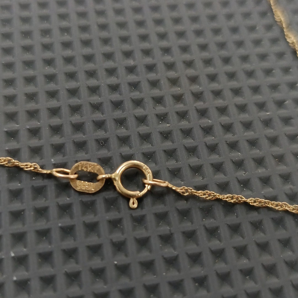 CADENA, DIJE ORO 14 K 1.9 GRMS (SEMINUEVO)