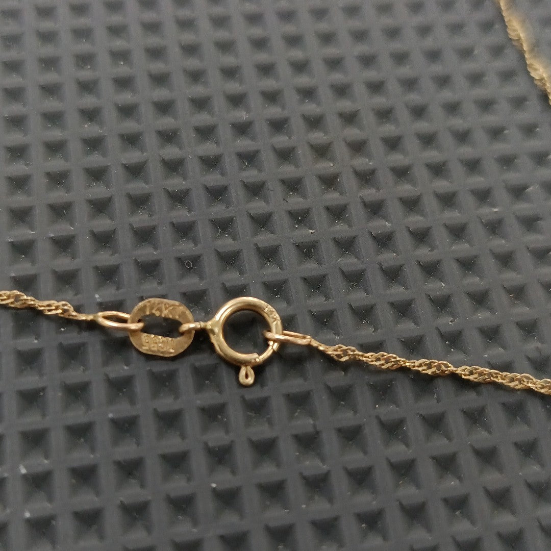 CADENA, DIJE ORO 14 K 1.9 GRMS (SEMINUEVO)