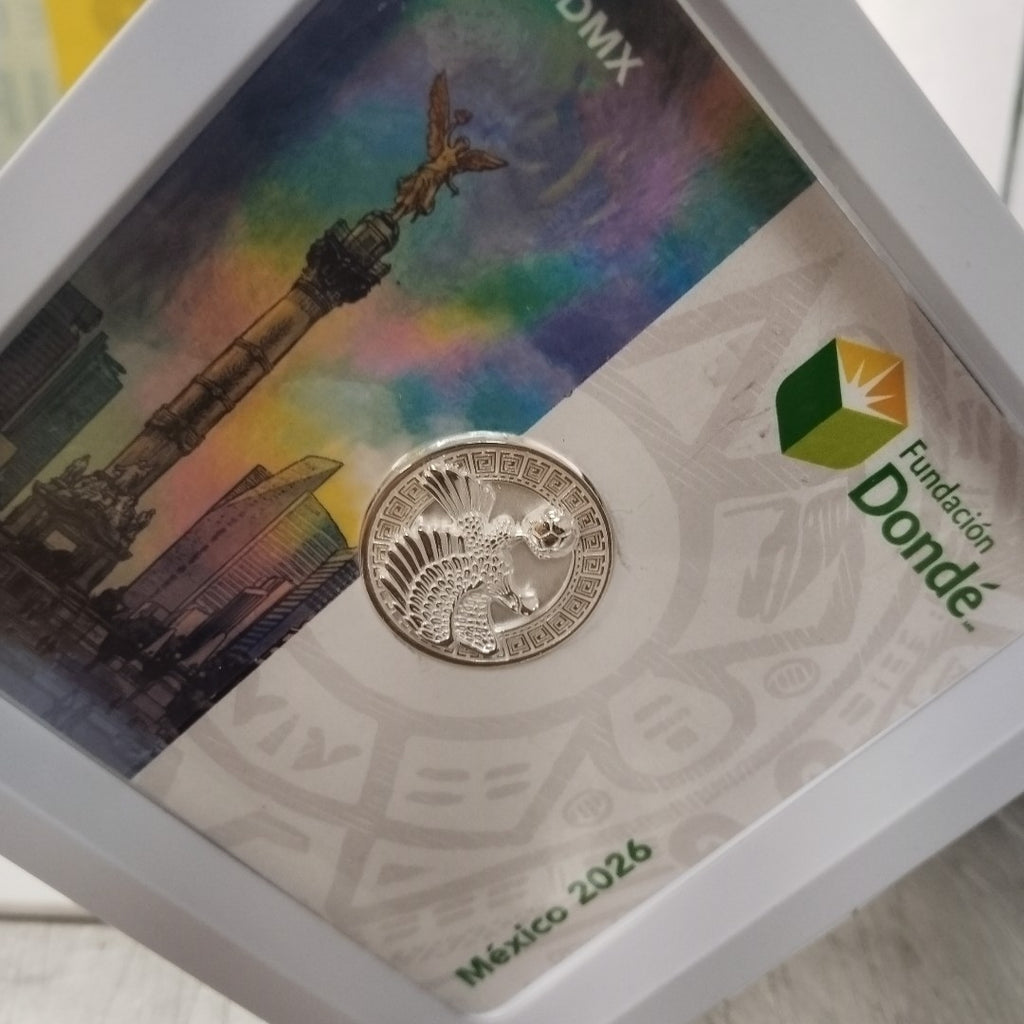 MEDALLA CONMEMORATIVA FRD FÚTBOL MOTIVO ÁGUILA PLATA .925 8.9 GR (NUEVO)